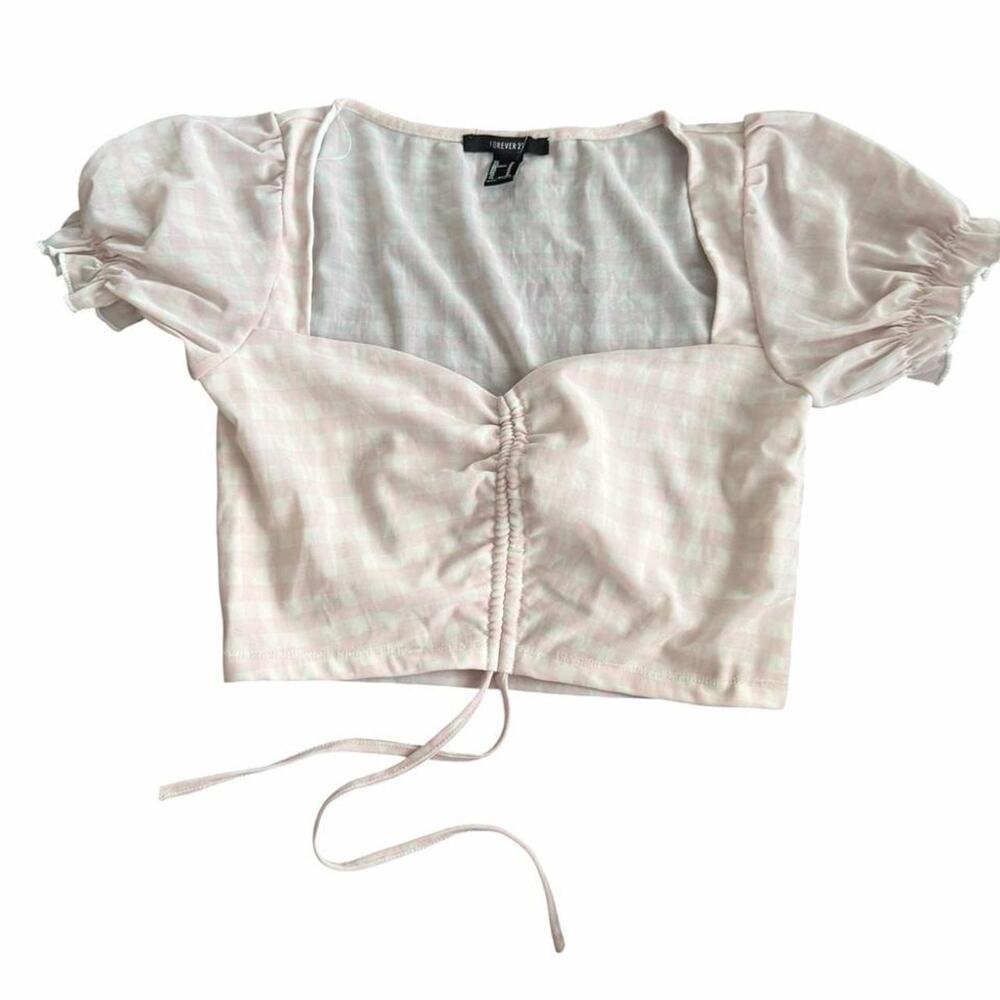 Forever 21 pink gingham crop